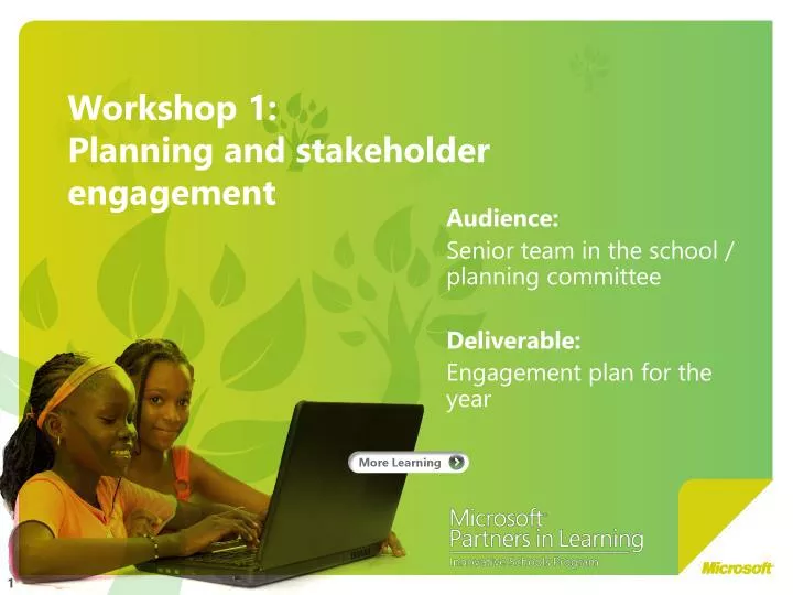 workshop 1 planning and stakeholder engagement n.