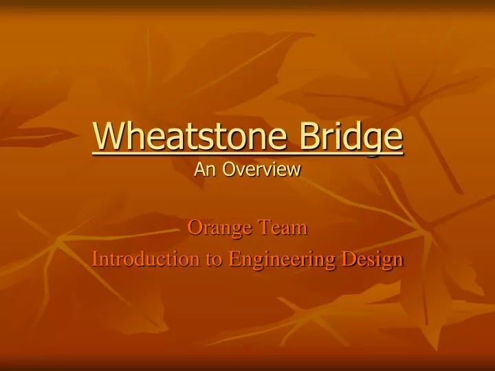 wheatstone bridge an overview n.