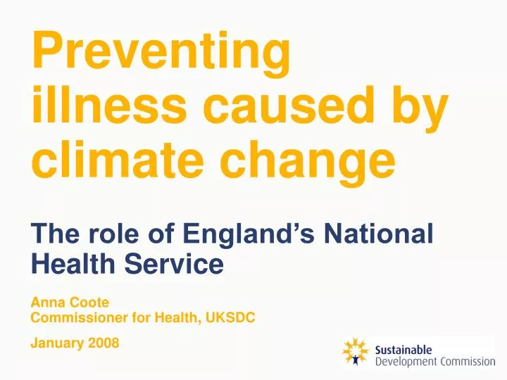 preventing illness caused by climate change the role of england s national health service n.