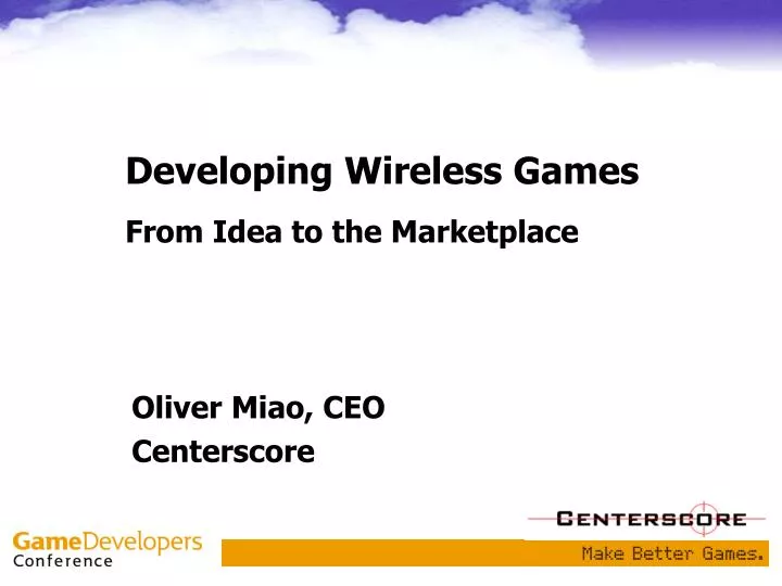 developing wireless games n.