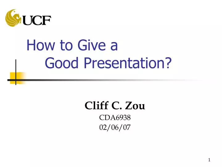 how to give a good presentation n.