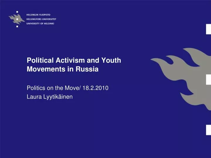 political activism and youth movements in russia n.