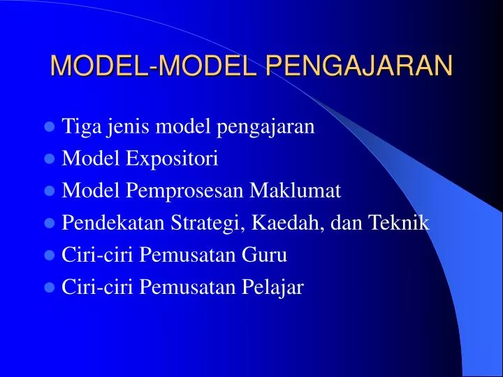 model model pengajaran n.