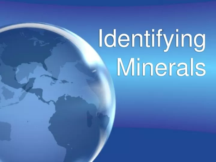 identifying minerals n.