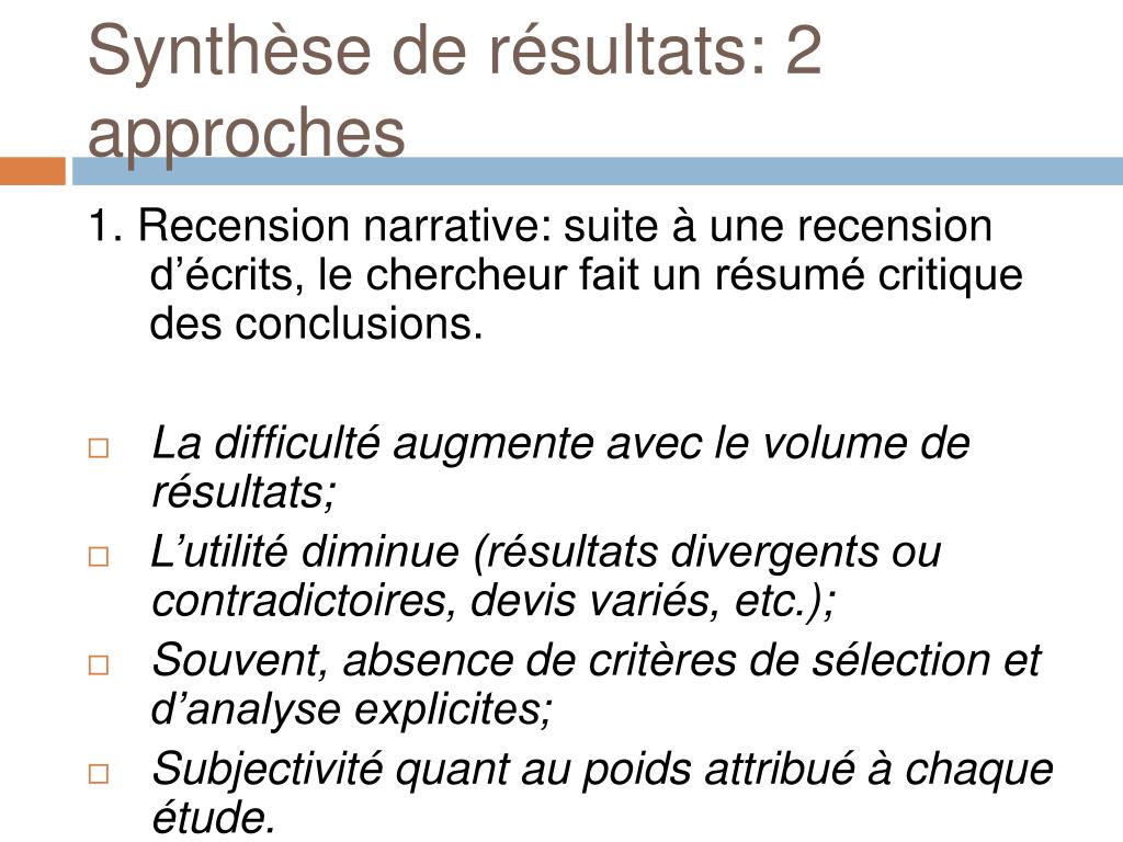PPT - Grandeurs et misères de la méta-analyse PowerPoint Presentation ...