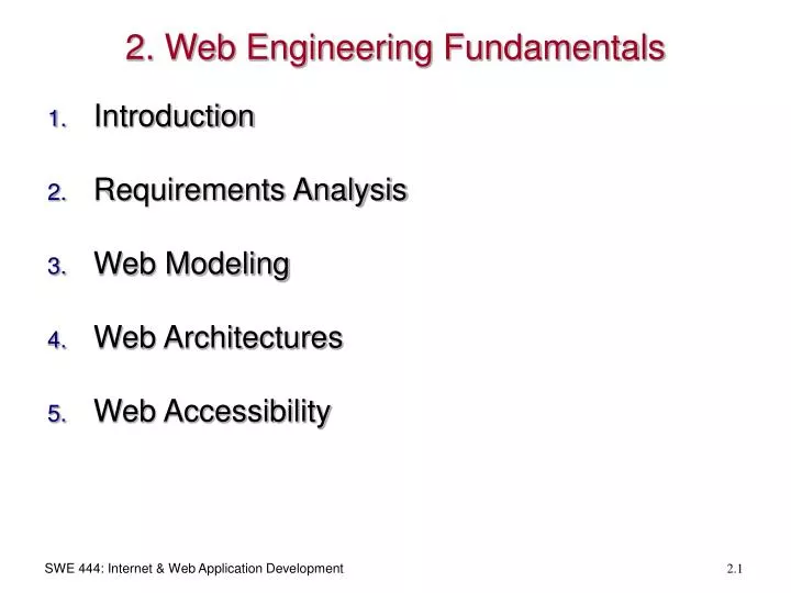 2 web engineering fundamentals n.