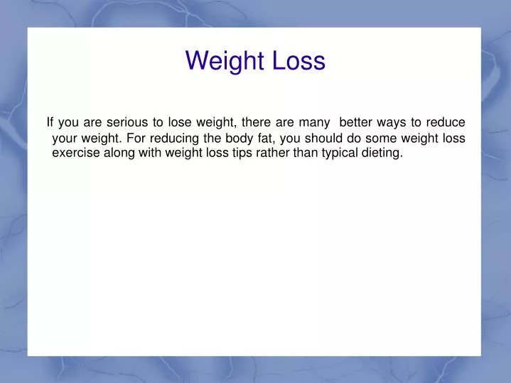 weight loss n.