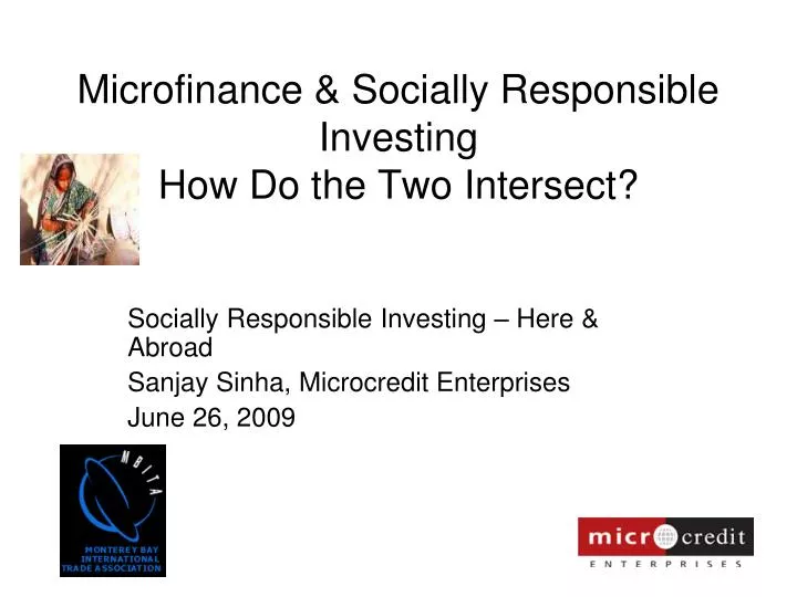 microfinance socially responsible investing how do the two intersect n.
