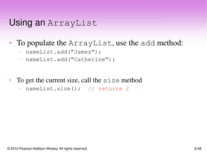 PPT - Chapter 8: Arrays and the ArrayList Class PowerPoint Presentation ...