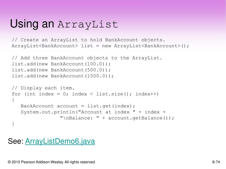 PPT - Chapter 8: Arrays and the ArrayList Class PowerPoint Presentation ...