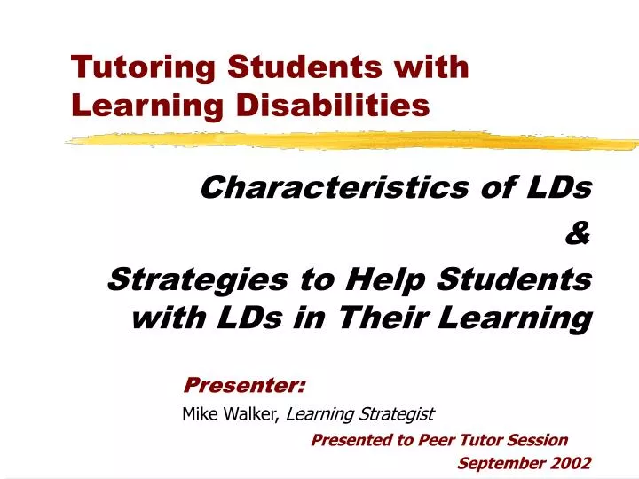 tutoring students with learning disabilities n.