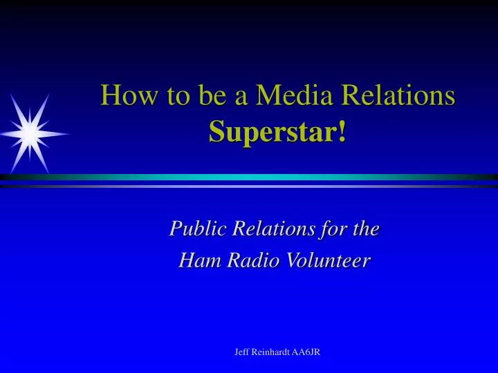 how to be a media relations superstar n.