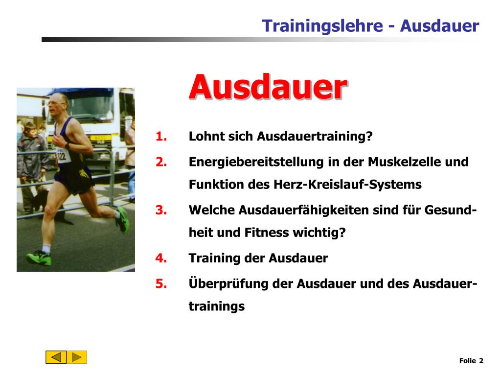 PPT - Ausdauer PowerPoint Presentation, free download - ID:673953