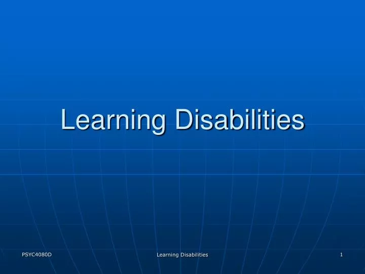 learning disabilities n.