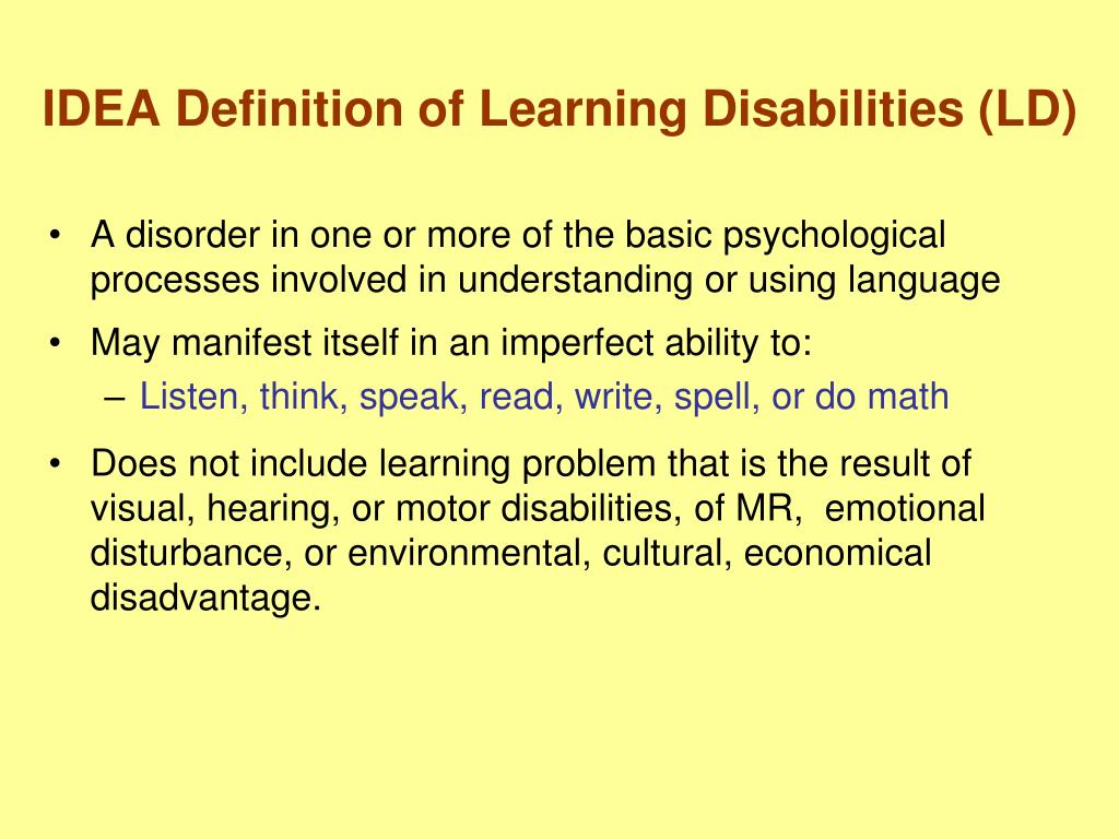 research topics in learning disabilities