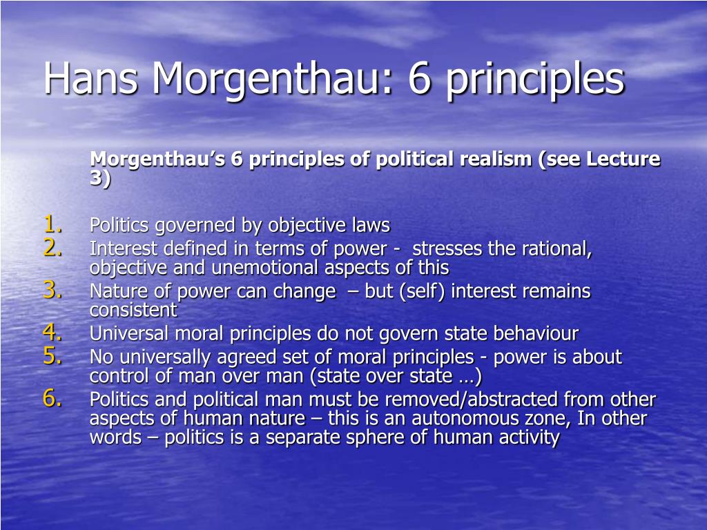 six principles of political realism