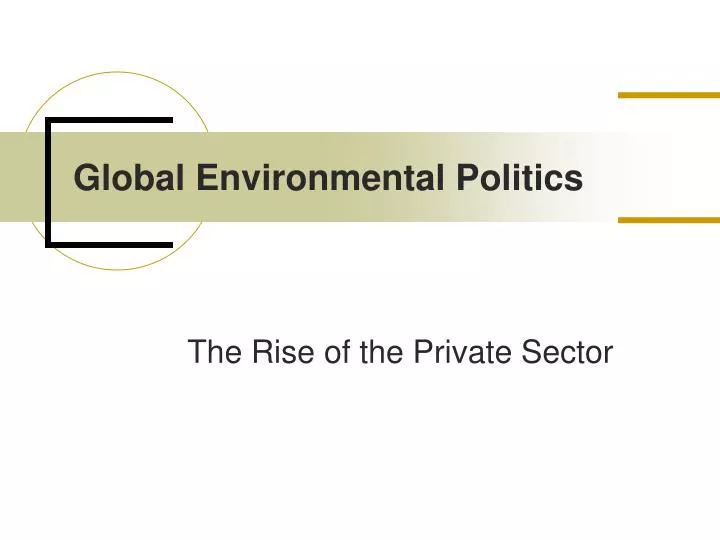 global environmental politics n.