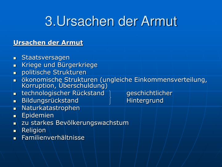 Ursachen Der Armut In Deutschland PPT - Armut PowerPoint Presentation - ID:675068