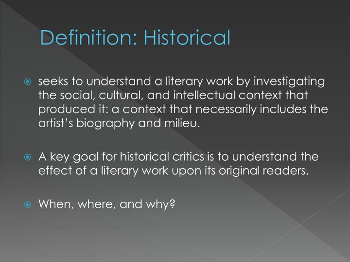 historical biography meaning