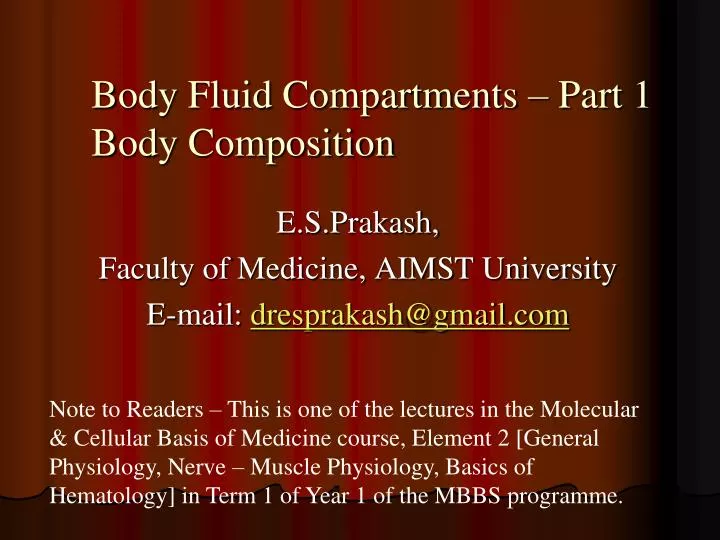 body fluid compartments diagram