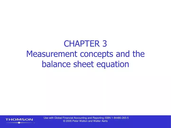 chapter 3 measurement concepts and the balance sheet equation n.
