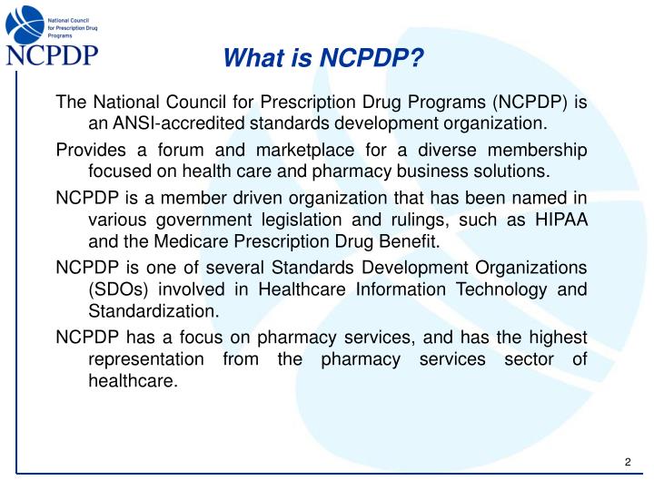 PPT NCPDP Standards Overview PowerPoint Presentation ID676957