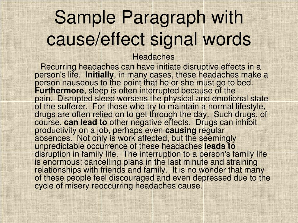 effect paragraph