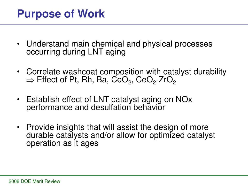 PPT - Investigation of Aging Mechanisms in Lean NOx Traps PowerPoint  Presentation - ID:678569