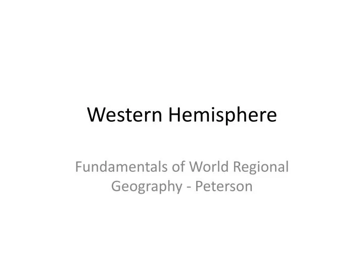 western hemisphere n.