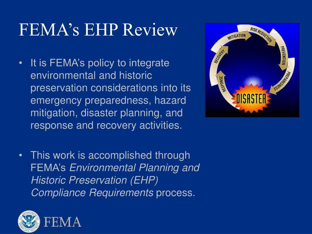 PPT INTRODUCTION TO FEMA’S ENVIRONMENTAL PLANNING & HISTORIC