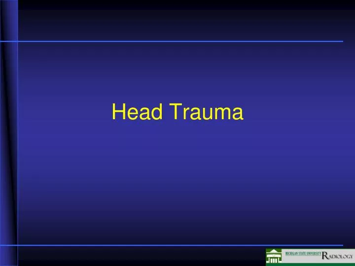head trauma n.
