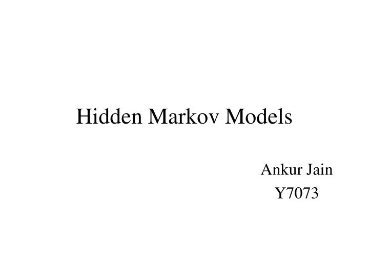 hidden markov models n.