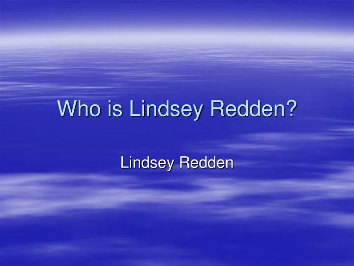 who is lindsey redden n.