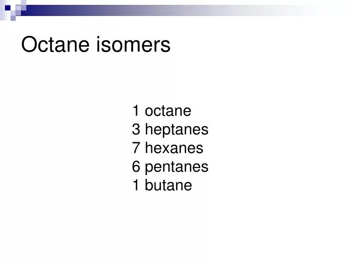 octane isomers n.