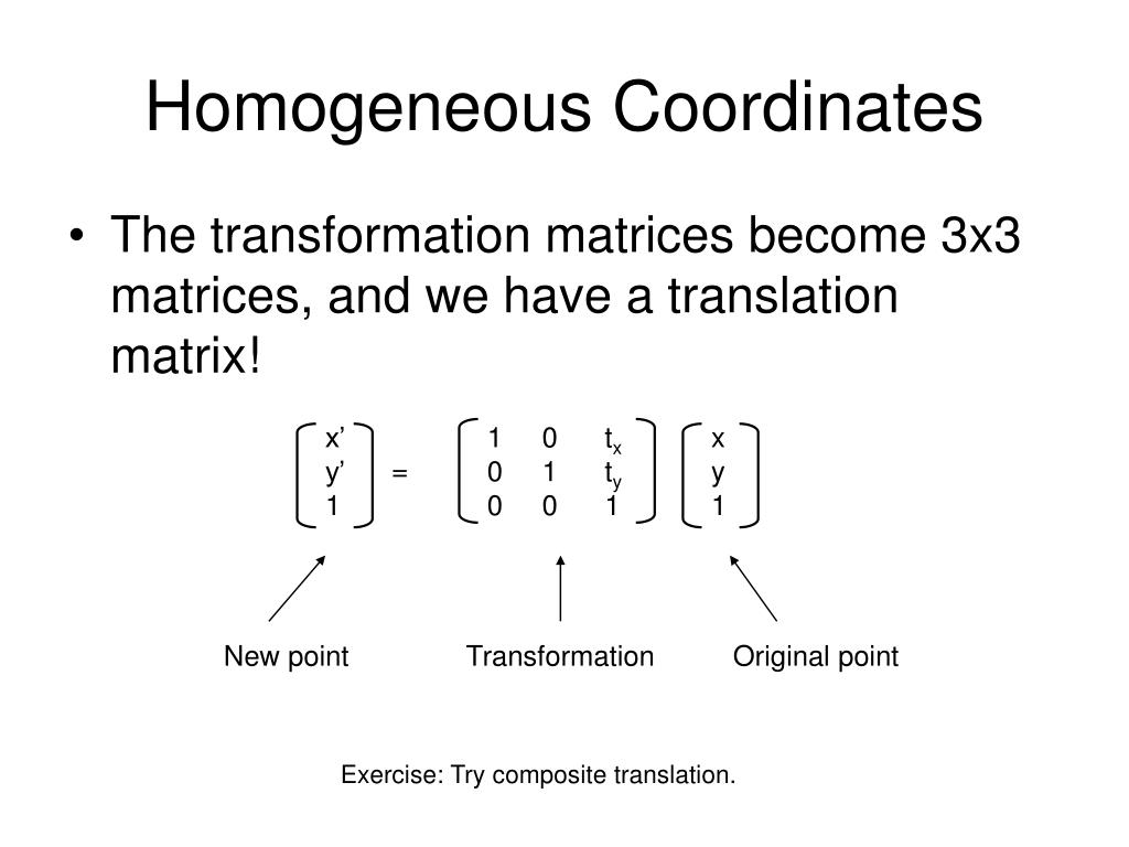 What Is Homogeneous Coordinate System