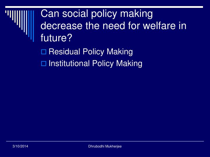 residual welfare model of social policy