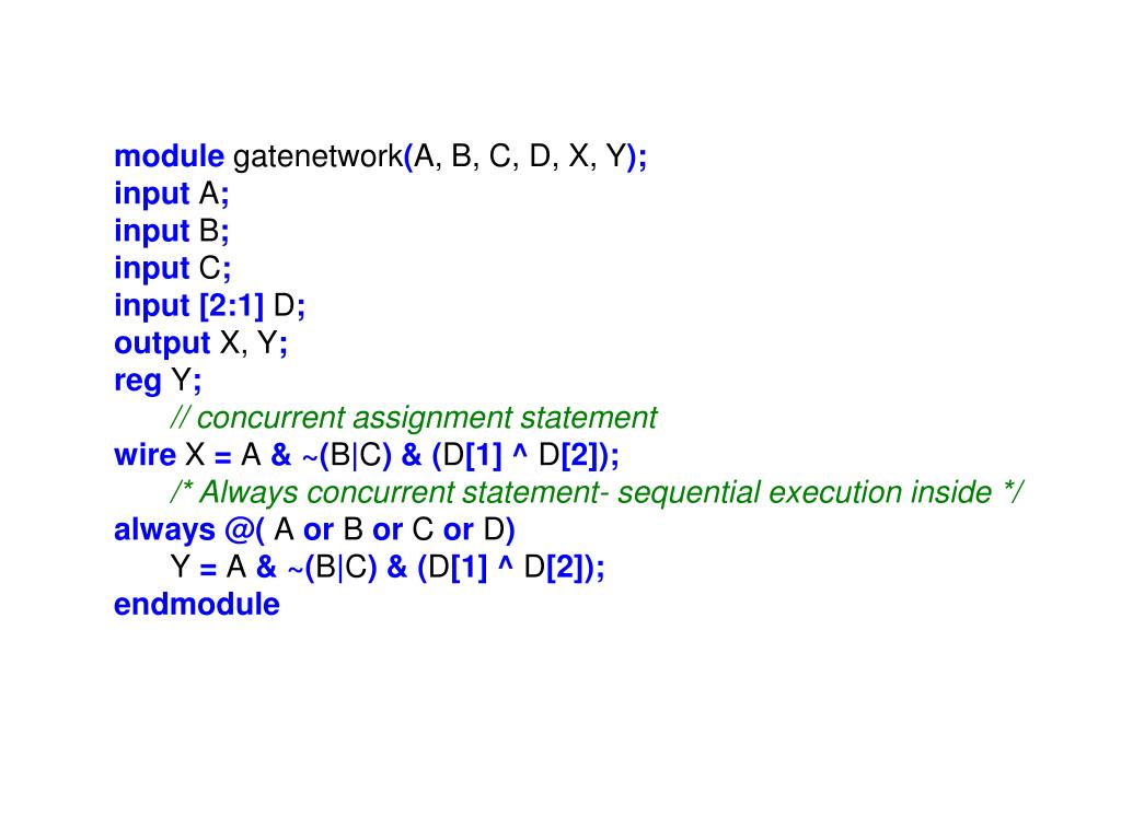 concurrent assignment to a non net verilog