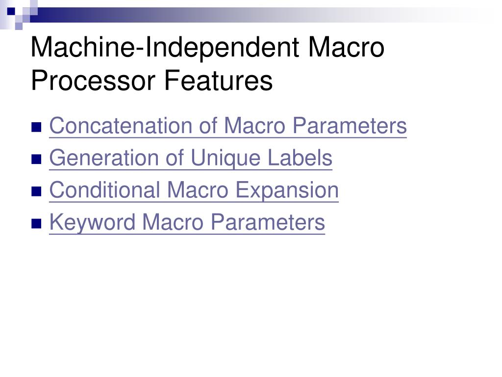 PPT - Chapter 4 Macro Processors PowerPoint Presentation, free download ...