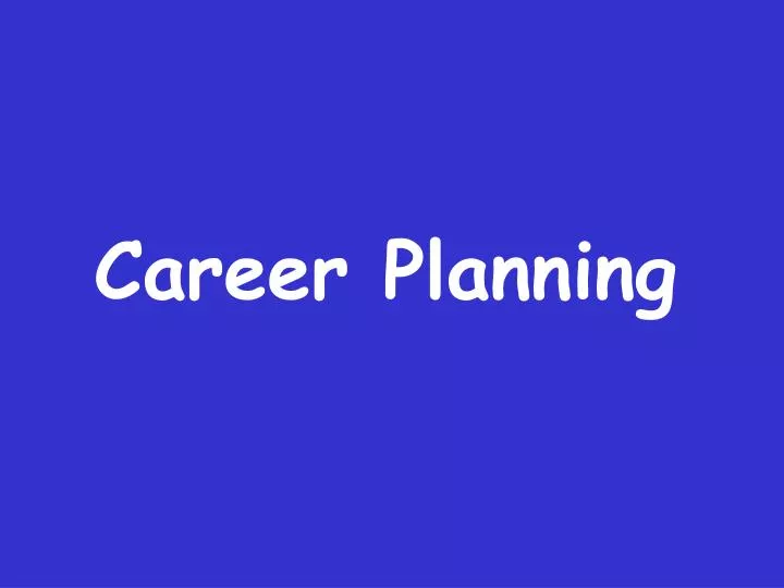 career planning n.