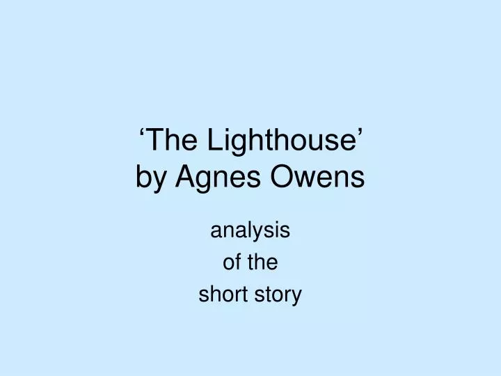 to the lighthouse essay