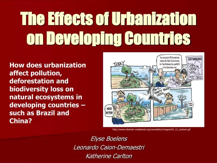 short speech on topic urbanization