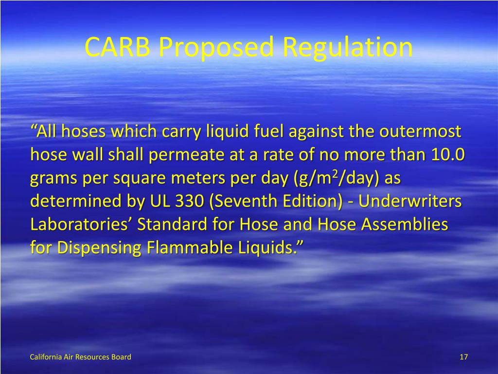 PPT Proposed Low Permeation Gasoline Dispensing Facility (GDF) Hose