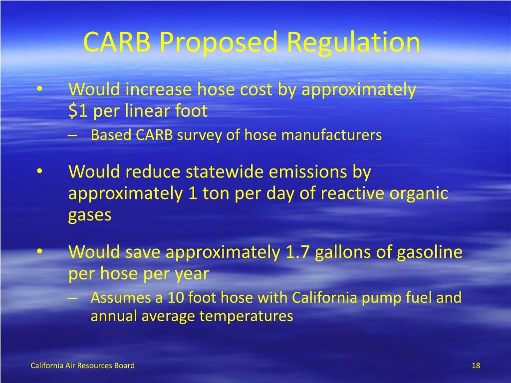 PPT Proposed Low Permeation Gasoline Dispensing Facility (GDF) Hose