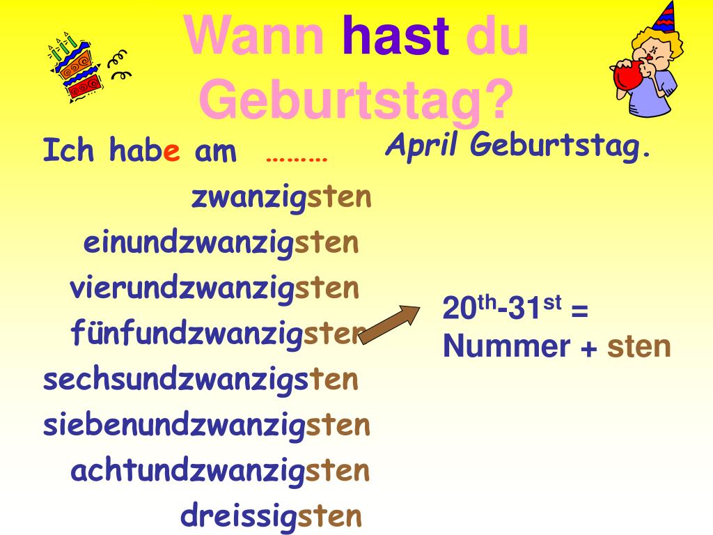 PPT - Wann hast du Geburtstag? PowerPoint Presentation, free download - ID:681589