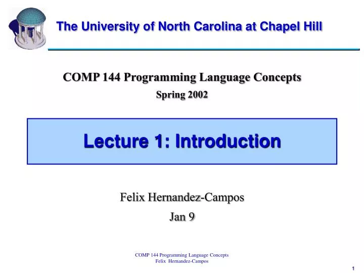 PPT - Lecture 1: Introduction PowerPoint Presentation, free download ...