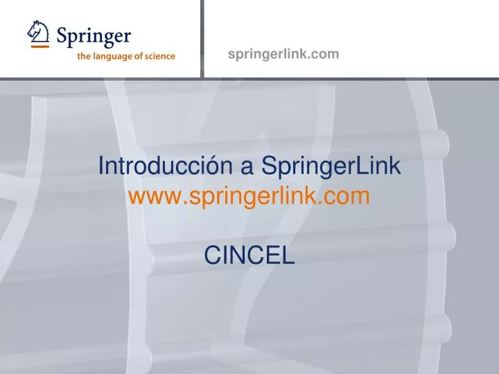 introducci n a springerlink www springerlink com cincel n.