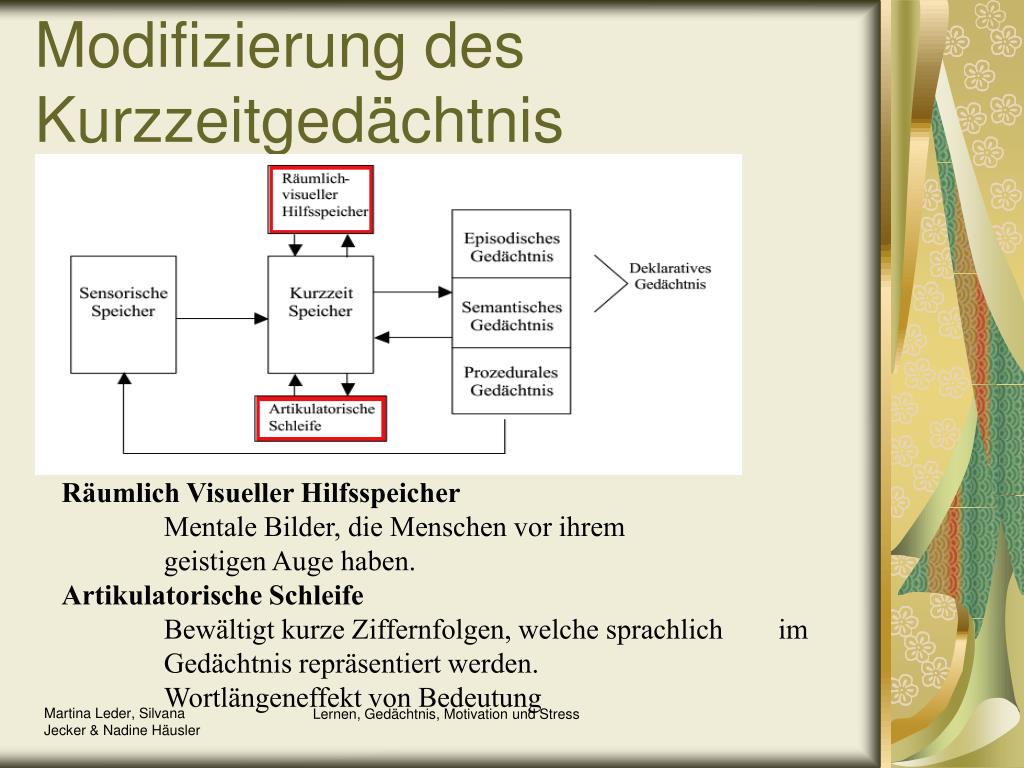 PPT - MoDifizierung Des KurzzeitgeD Chtnis L