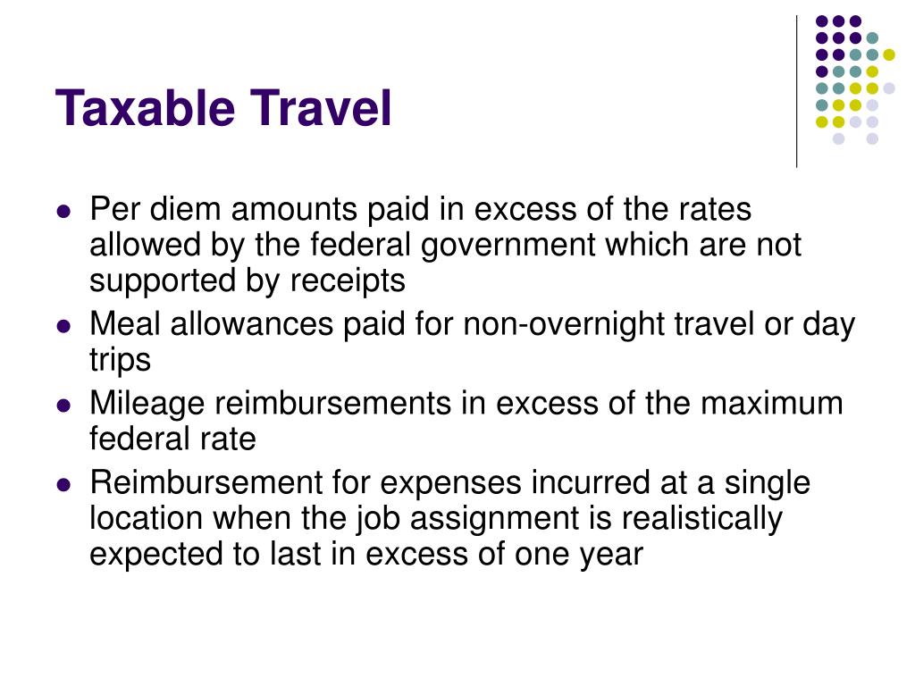 overseas travel allowance taxable