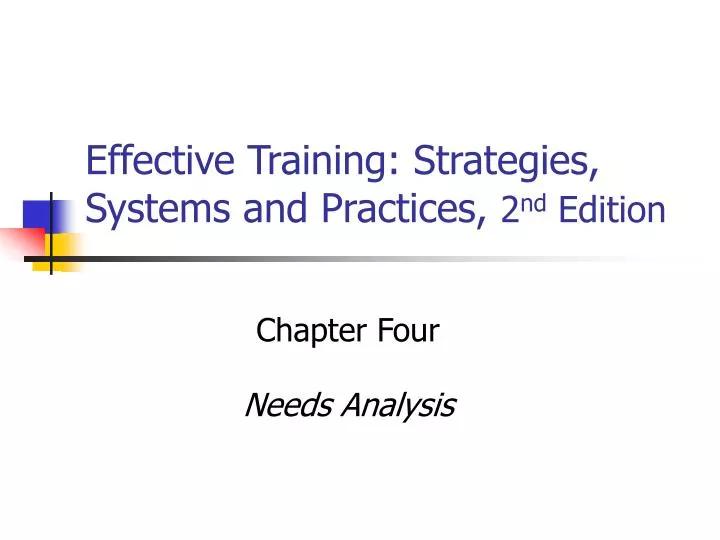 effective training strategies systems and practices 2 nd edition n.