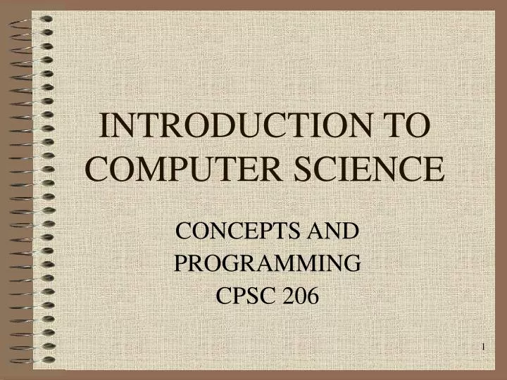PPT - INTRODUCTION TO COMPUTER SCIENCE PowerPoint Presentation, free ...